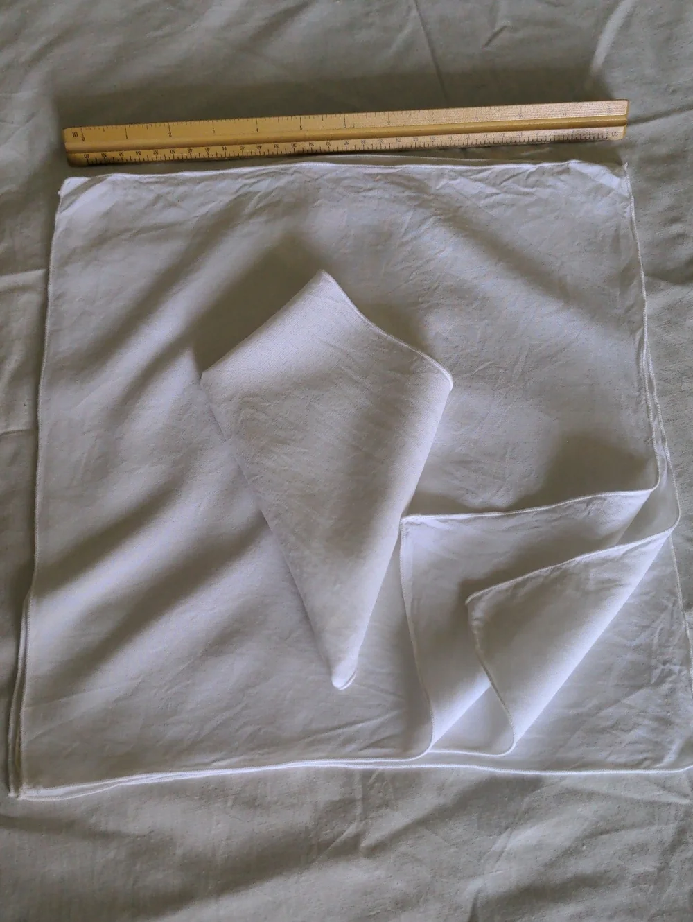 Vintage White Handkerchief Set Of 4- Classic Linen Look